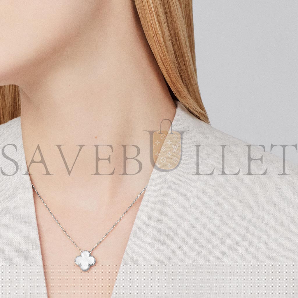V*N CL*F arpels vintage alhambra pendant - white gold, mother-of-pearl vcarf48700